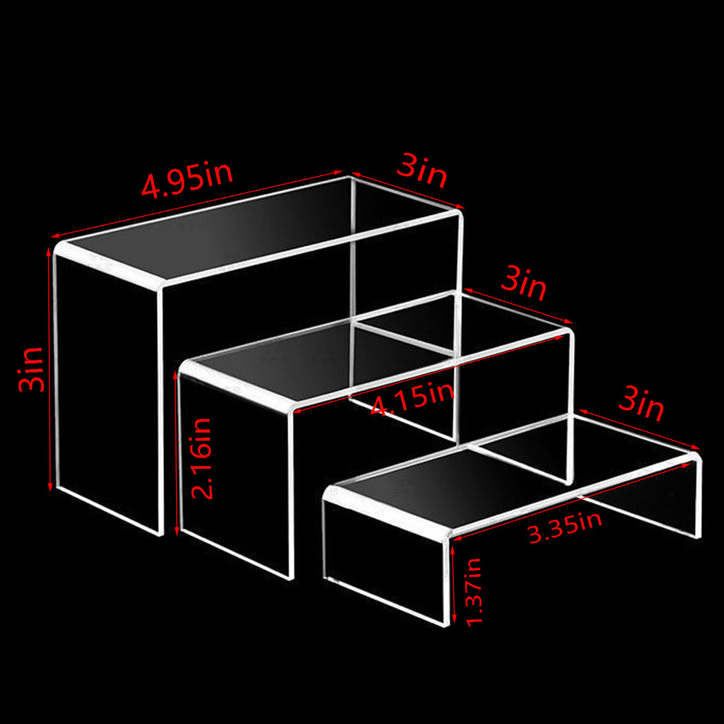 Acrylic Display Riser Stands for Jewlerry, Cosmetics and Action Figure Showcase
