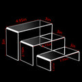 Acrylic Display Riser Stands for Jewlerry, Cosmetics and Action Figure Showcase