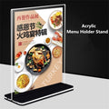 A4 Double Side T Shape Acrylic Sign Holder Display Stand