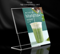 Premium Clear Acrylic Menu & Sign Display Stand 4x6 Inch for Office and Restaurant