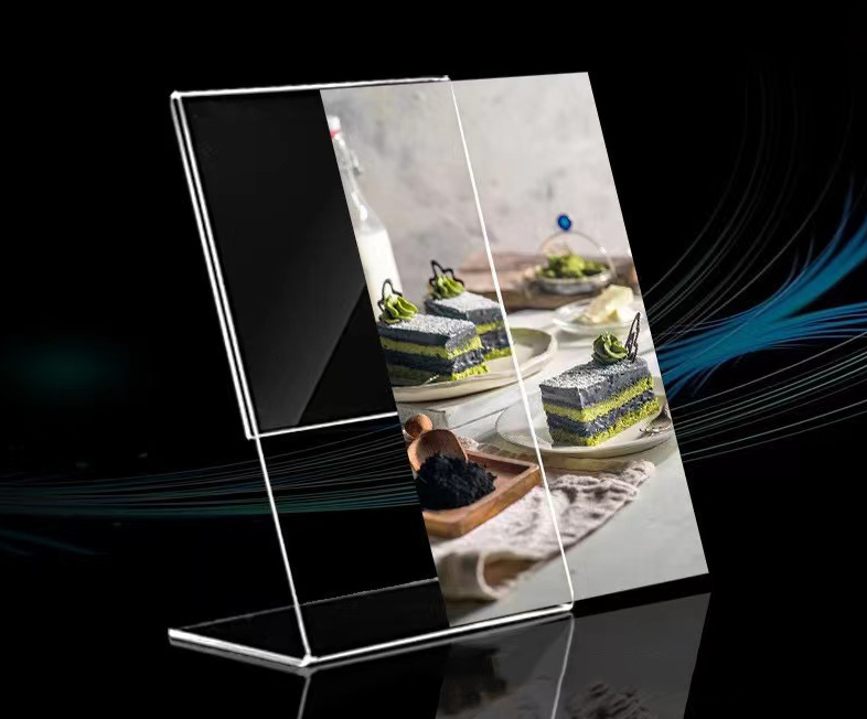 Premium Clear Acrylic Menu & Sign Display Stand 4x6 Inch for Office and Restaurant