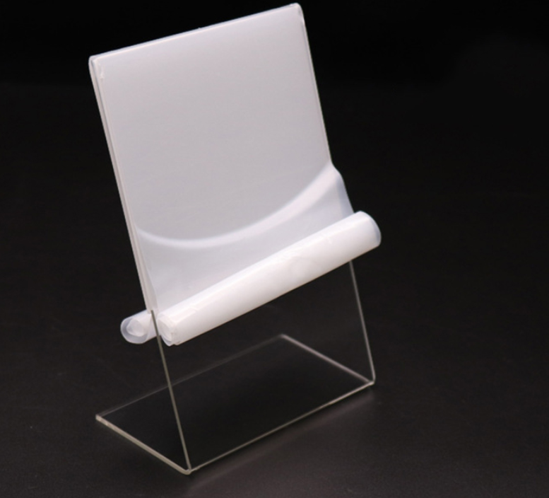 Premium Clear Acrylic Menu & Sign Display Stand 4x6 Inch for Office and Restaurant