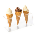 Clear Acrylic Ice Cream Cone Holder Stand