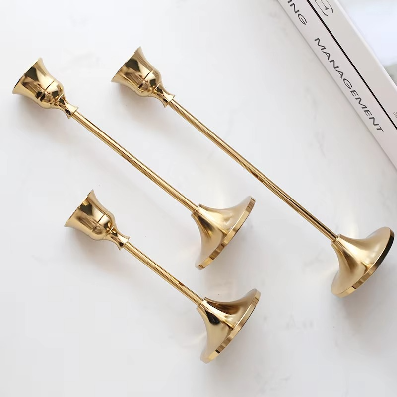 European style Metal Candle Holders for Wedding Decoration Living Room Decor