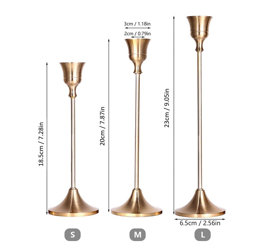 European style Metal Candle Holders for Wedding Decoration Living Room Decor