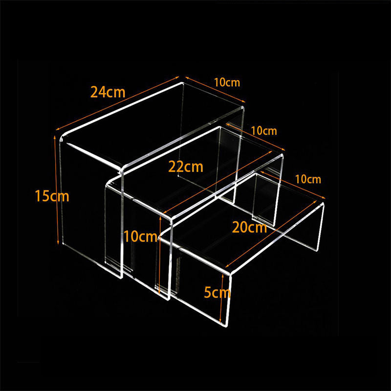 Acrylic Display Riser Stands for Jewlerry, Cosmetics and Action Figure Showcase