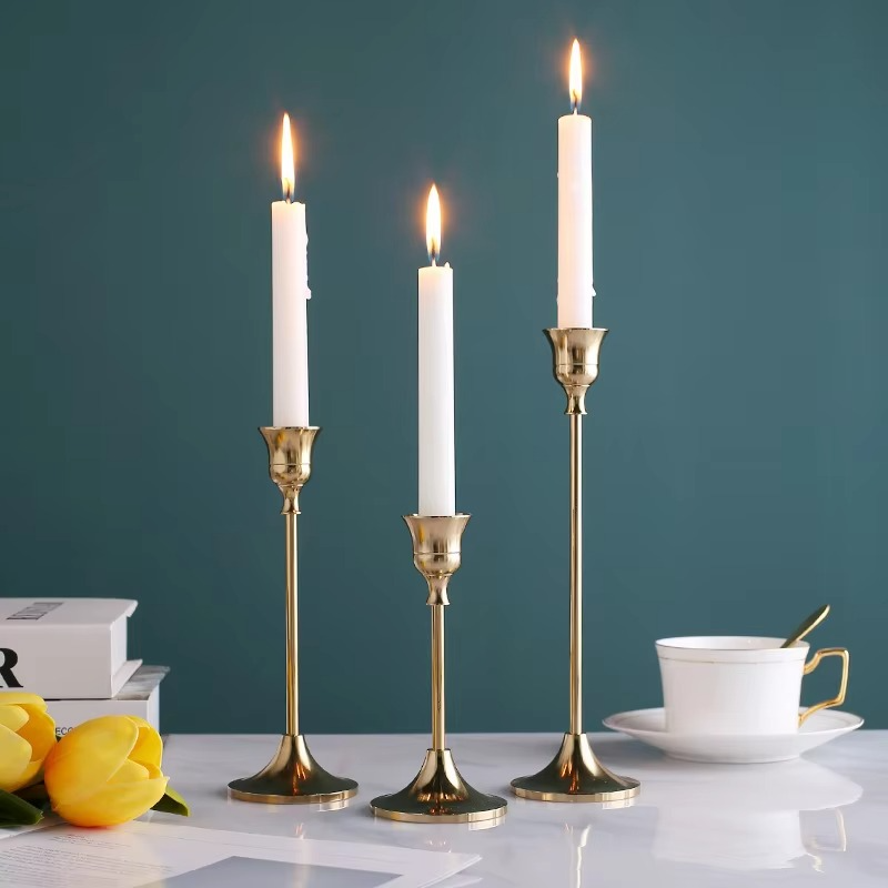 European style Metal Candle Holders for Wedding Decoration Living Room Decor