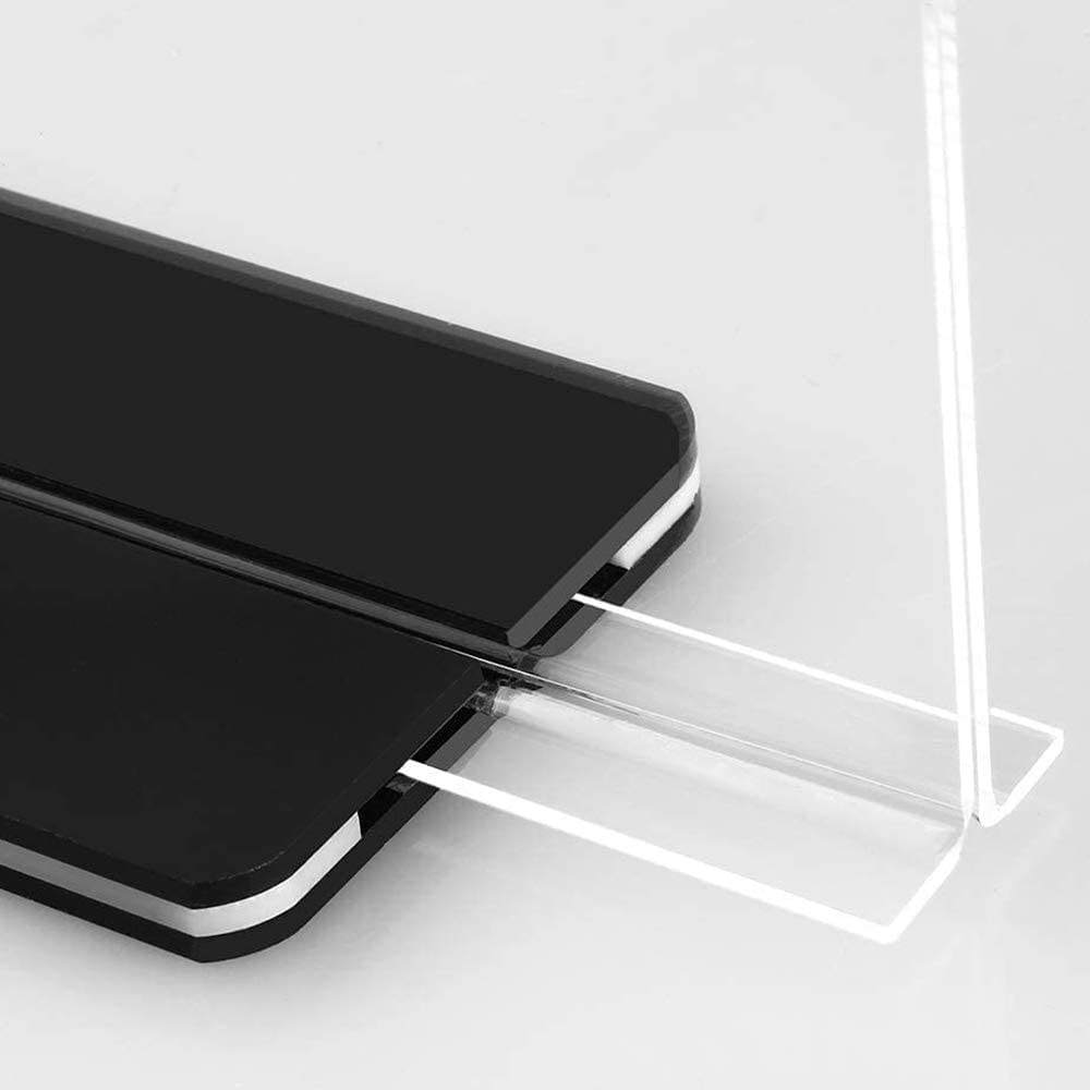 A4 Double Side T Shape Acrylic Sign Holder Display Stand