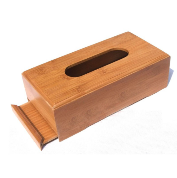 Bamboo Wood Tissue Box