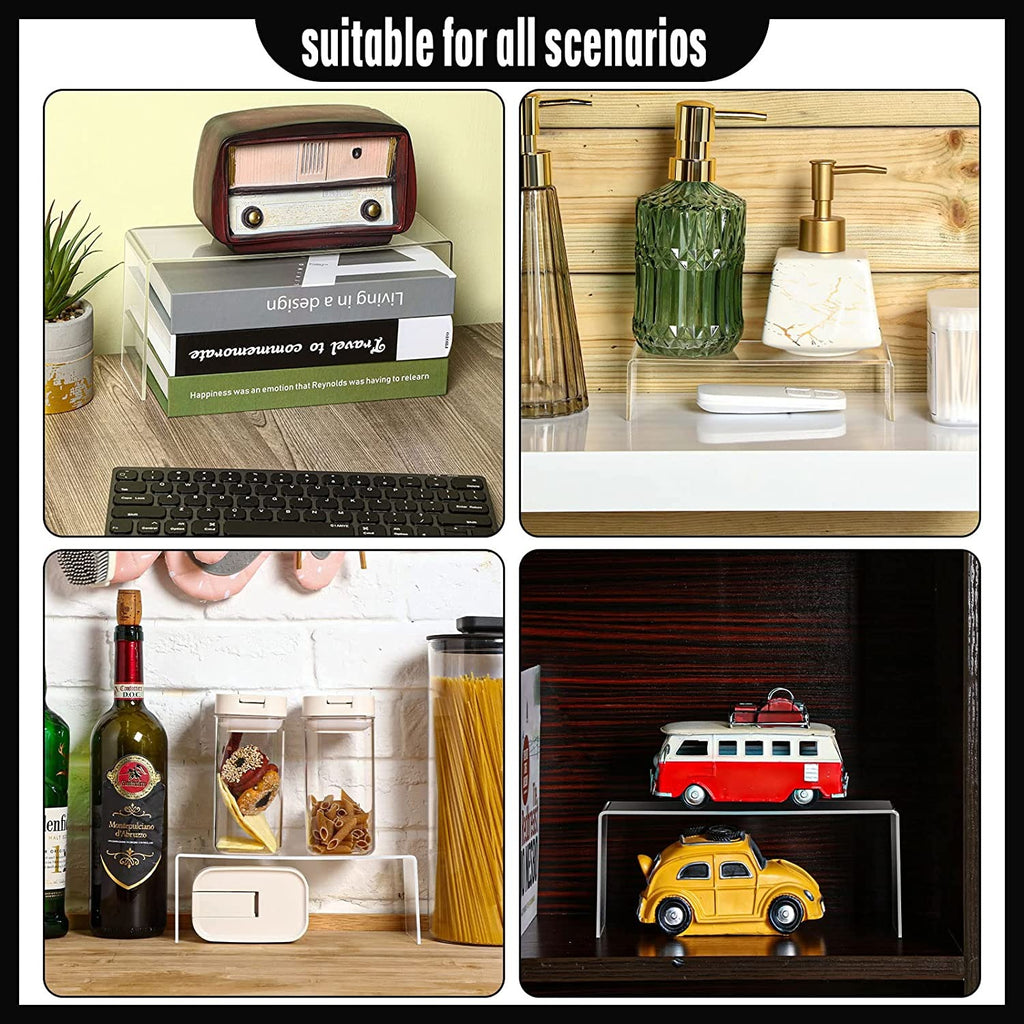Acrylic Display Riser Stands for Jewlerry, Cosmetics and Action Figure Showcase