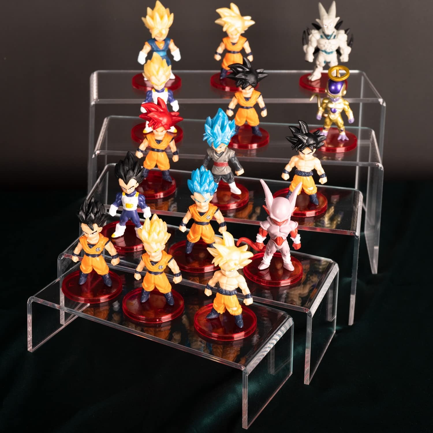 Acrylic Display Riser Stands for Jewlerry, Cosmetics and Action Figure Showcase