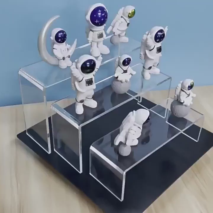 Acrylic Display Riser Stands for Jewlerry, Cosmetics and Action Figure Showcase